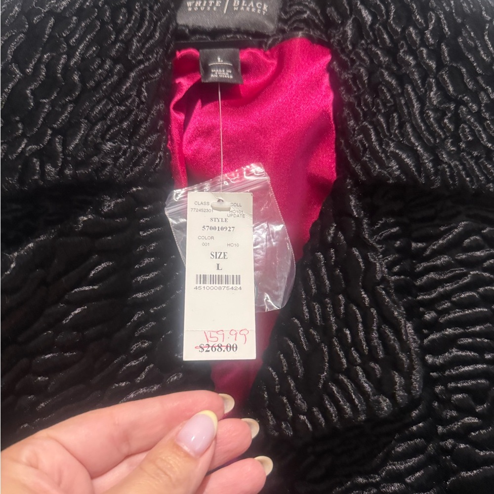White House Black Market Black Jacket with Pink Lining